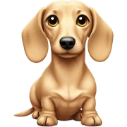 cream-colored dachshund sticker