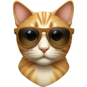 Cat with sunglasses sticker