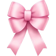 light pink ribbon bow sticker