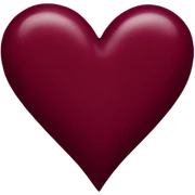 burgundy heart sticker