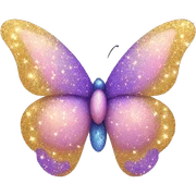 Glitter butterfly sticker