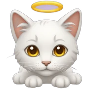 angel cat sticker