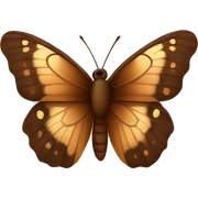 Brown butterfly sticker