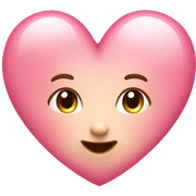 Cute blushing pink heart  sticker