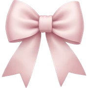 Pale pink ribbon bow sticker