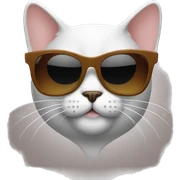 Cat with sunglasses sticker
