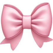 light pink bow on light pink bow sticker