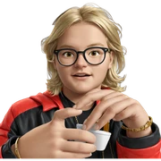 blonde boy in stylish jacket sticker