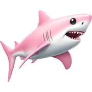 light pink shark  sticker
