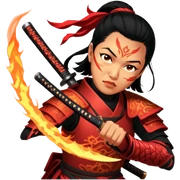 Fire-Wielding Samurai sticker