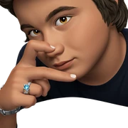 boy with jewelry closeup sticker