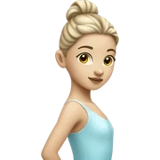 Ballerina with light blue sticker