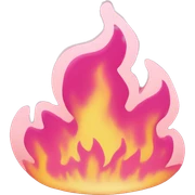 Pink fire sticker