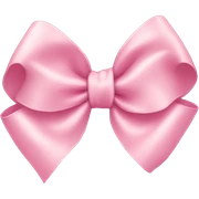 light pink ribbon bow sticker