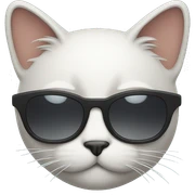 Cat with sunglasses sticker