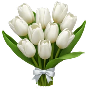 white tulip bouquet  sticker