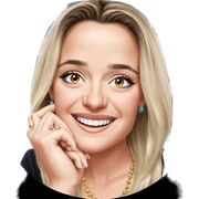 smiling girl with jewelry sticker