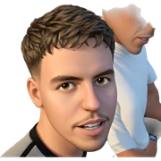 male portrait with short hair sticker