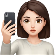 Brunnette girl selfie aesthetic sticker