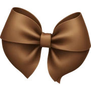 Brown bow sticker