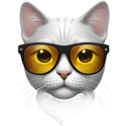 Cat with sunglasses sticker