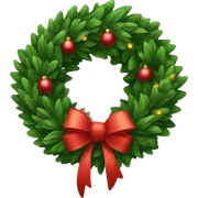 Christmas wreath sticker