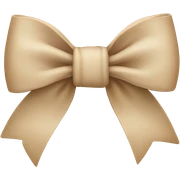 Beige bow sticker