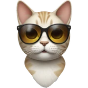 Cat with sunglasses sticker