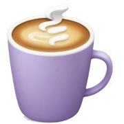 Pastel purple coffee cup  sticker