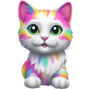 Lisa frank cat sticker