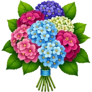 Nice bouquet with hortenzia sticker