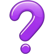 A 2D purple “!” exclamation mark symbol sticker