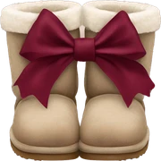 uggs with burgundy bow sticker