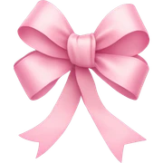 light pink ribbon bow sticker