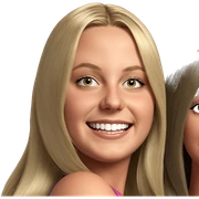 blonde girls smiling together sticker