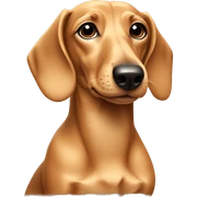 Beige dachshund sticker