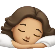 Brunette girl sleeping sticker