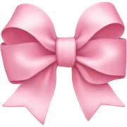 light pink bow on light pink bow sticker