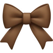 Brown bow sticker
