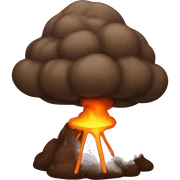 poop volcano sticker