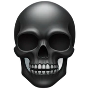 black skull  sticker