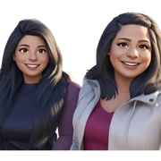 smiling girls in stylish outfits sticker