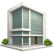 modern small building sticker