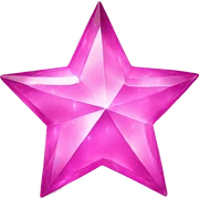 pink crystal star sticker
