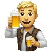 drinking beer sticker