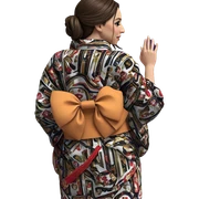 brown haired girl in kimono sticker
