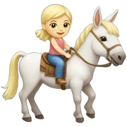 White blonde Baby riding a donkey sticker