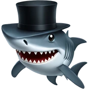 shark with tophat sticker