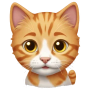 Orange tabby kitten sticker