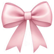 light pink ribbon bow sticker